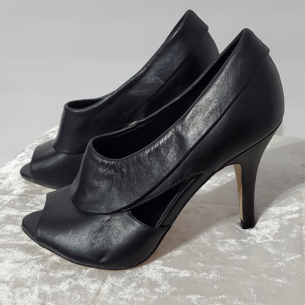 Aldo Black Open Toe Heels